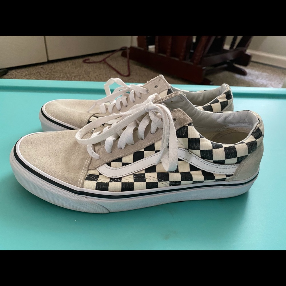 Tan Checkered VANS